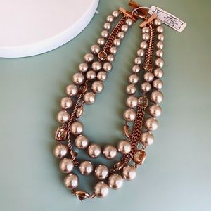 GIVENCHY Rose Gold Champagne Pearl Necklace
